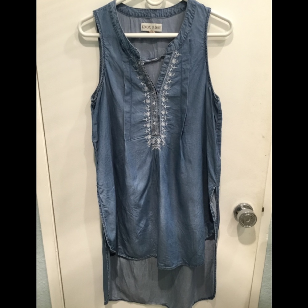 Knox Rose Embroidered Tencil Tunic